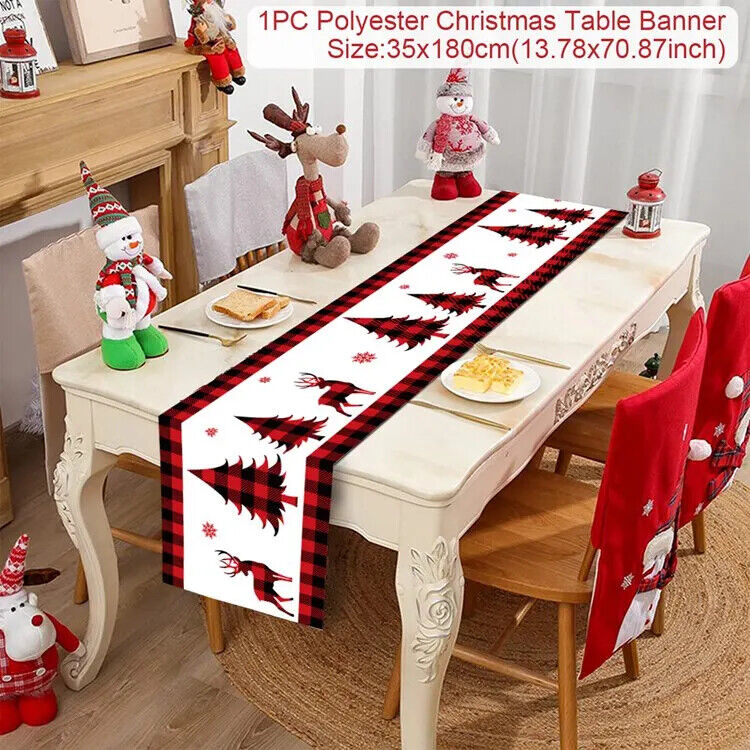 Tischdecke Weihnachten Tisch Läufer Dekoration Christmas Tischbezug Tischdeko