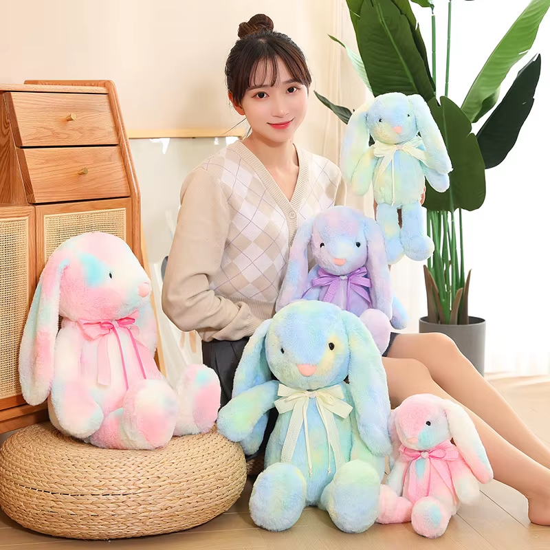 HABO 30/42/60Cm Kaninchen Hase Plüschtier Kuscheltier Kinder Geschenk Bunt Weich