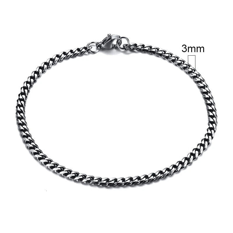 HABO 3–11 Mm Gold / Silber Armband Herren Casual Dick Kette Edelstahl Geschenk