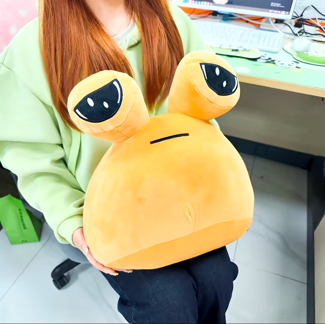 Pou Spielzeug Kuscheltier Plüschtier Brauner Ballgroße Augen 32cm