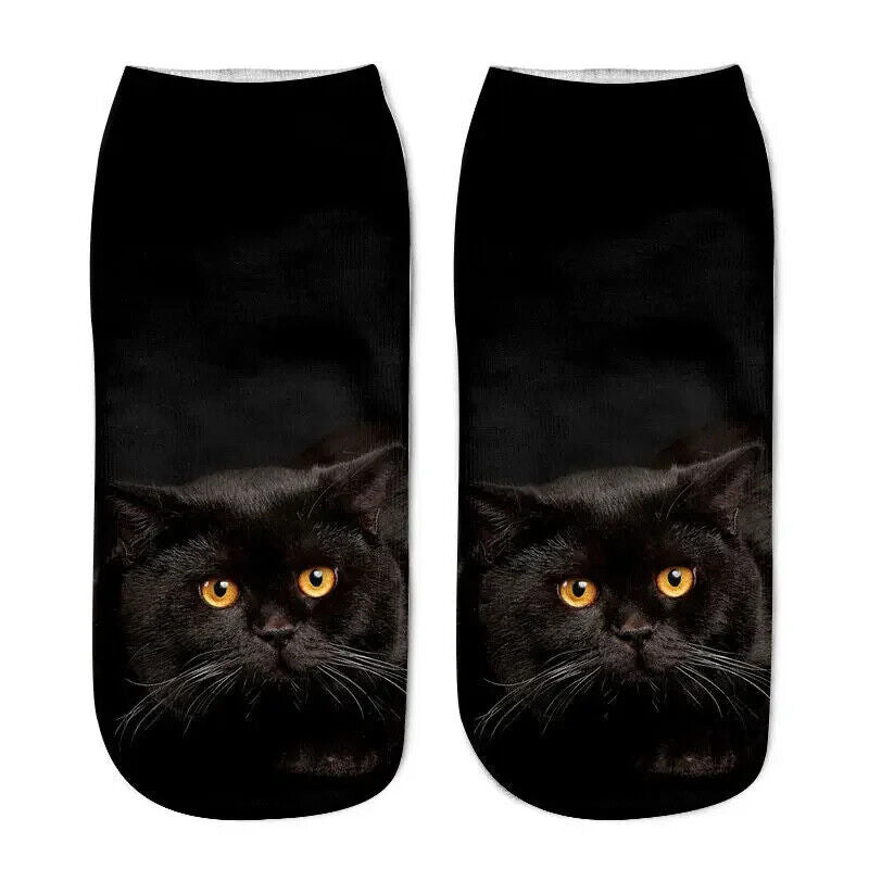 HABO Baumwoll Socken Katzen Bären Design lustige Socken atmungsaktiv Geschenk