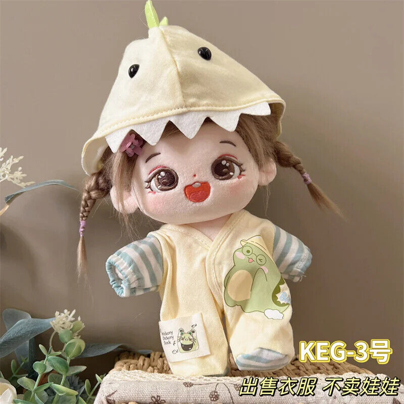 Puppenkleider für 20 cm Baumwoll-Idolpuppen – Prinzessinnenkleid und Overalls