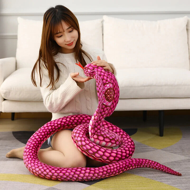 HABO 80/170/240cm Cobra Schlange Plüschtier Kuscheltier Riesig Geschenk Kinder