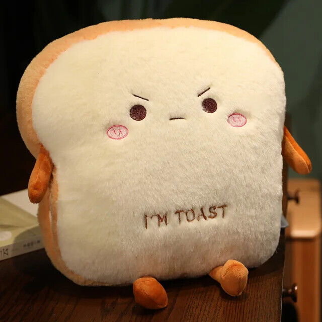 Toast Plüschtier Lachen Wütend 35cm Lustig Koch Stofftier Geschenk Gesicht