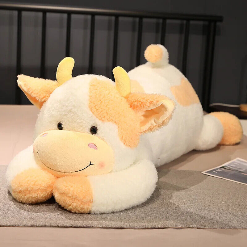 Milch Kuh Plüschtier Kuscheltier Spielzeug Stofftier 90 CM Schlaf Kissen Kinder