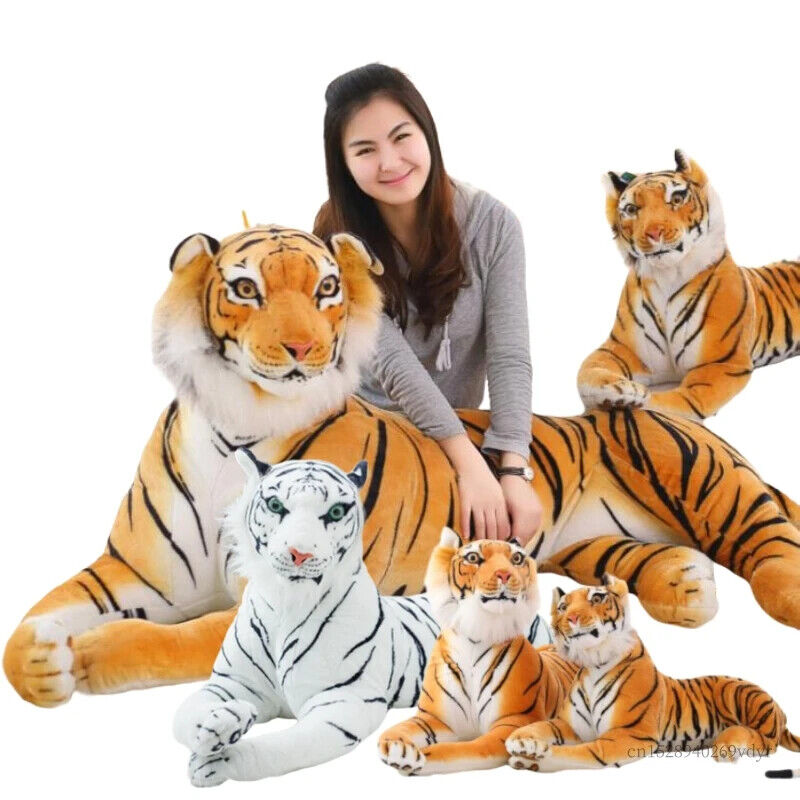 HABO 120cm Tiger Plüschtier Liegend Kuscheltier Riesig Geschenk Realistisch Kind