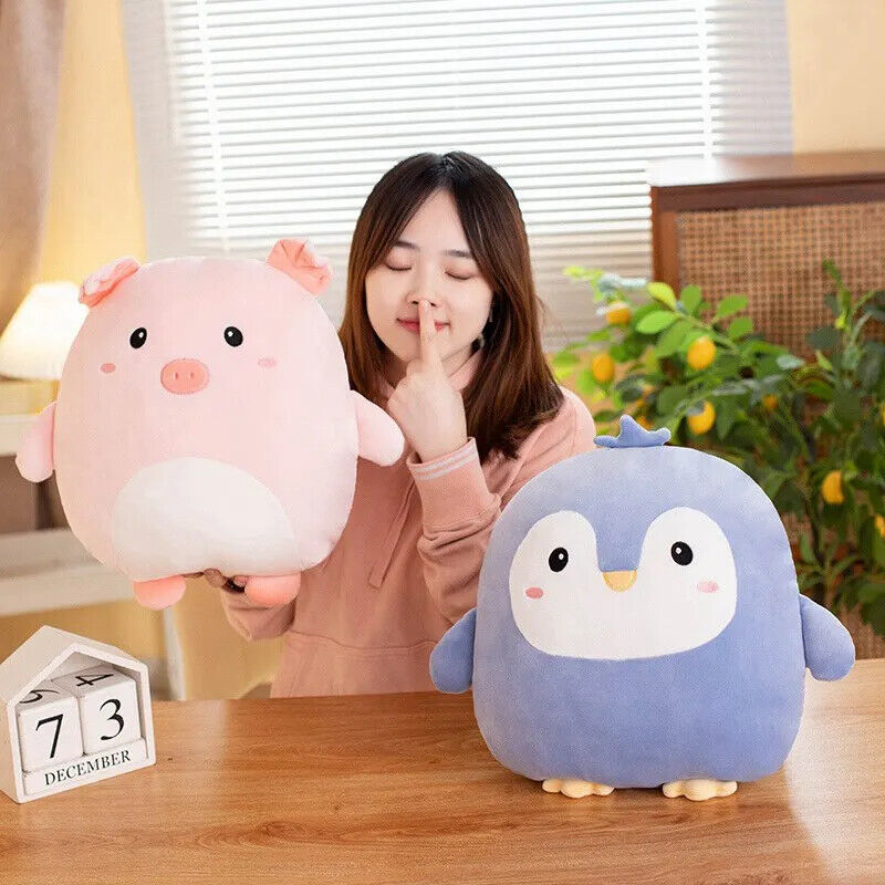 Squishy Stofftiere Zoo Tiere Plüschkissen Plüschtiere Hase Schwein Pinguin 40 CM