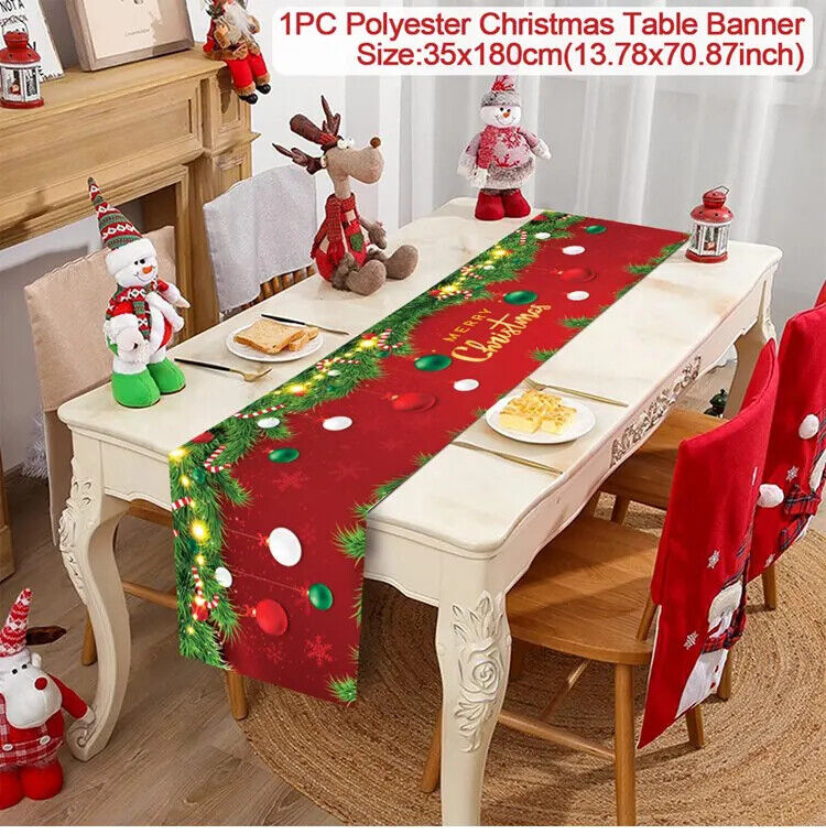 Tischdecke Weihnachten Tisch Läufer Dekoration Christmas Tischbezug Tischdeko