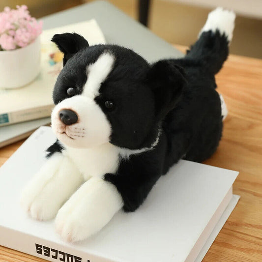 Border Collie Plüschhund - Realistische Wohndeko