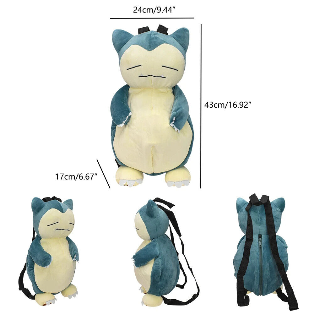 Pokemon Pikachu Snorlax ... Plüschrucksack weicher niedlicher Rucksack Pokemon