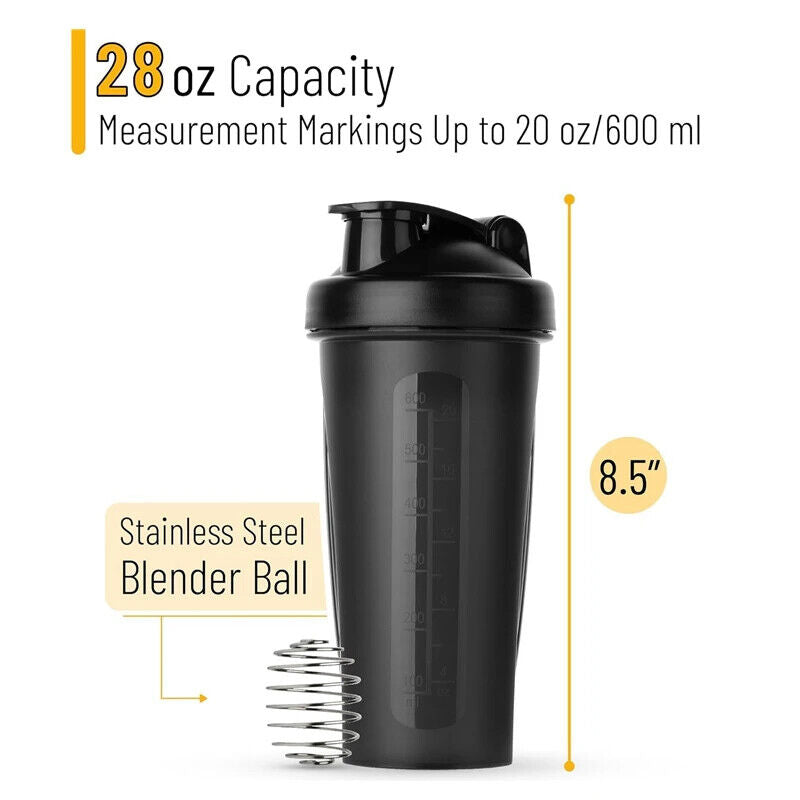 HABO 600Ml Shaker Flasche Protein Gym Fitnessstudio Fitness Sport Schwarz