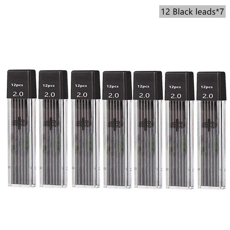 HABO Druckbleistift-Set 2,0 mm – Schwarze & Farbminen zum Schreiben, Zeichnen