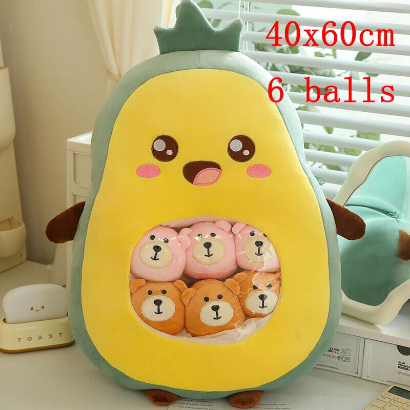 Plüsch-Snacktasche – Süße Mini-Puppen & Kissen im Frucht- und Tierdesign