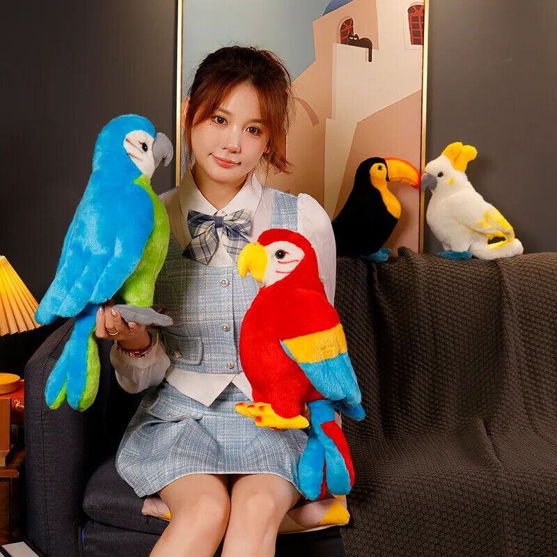 Lebensechte Papagei Plüsch Tier VogelTier Geschenk Für Kinder 