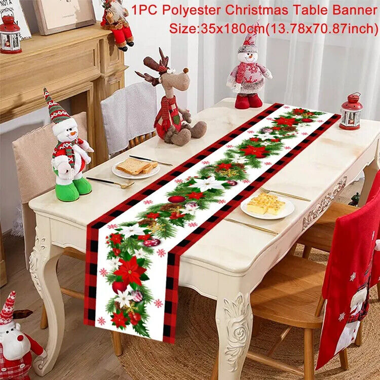Tischdecke Weihnachten Tisch Läufer Dekoration Christmas Tischbezug Tischdeko