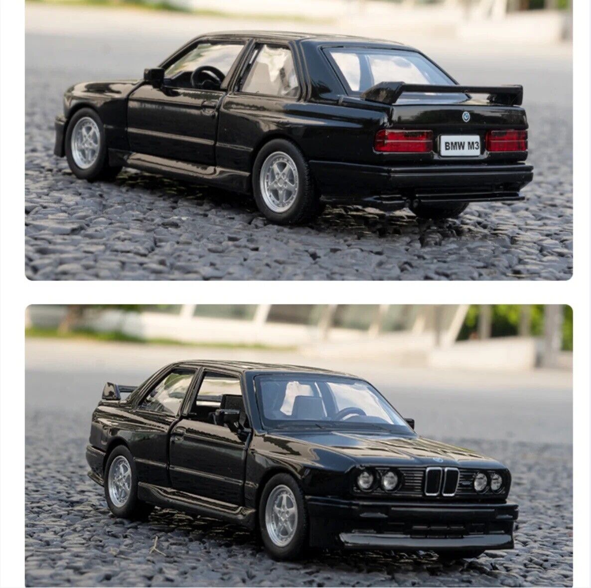 BMW M3 1987 1:36 Modell Spielzeug Sammler Metall Auto Kinder Weiß Schwarz
