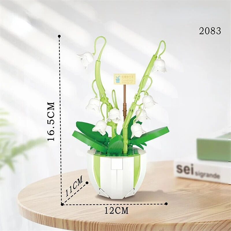 HABO Blumenstrauß Bausteine Set DIY Blumen Geschenk Valentinstag Frauen Mädchen
