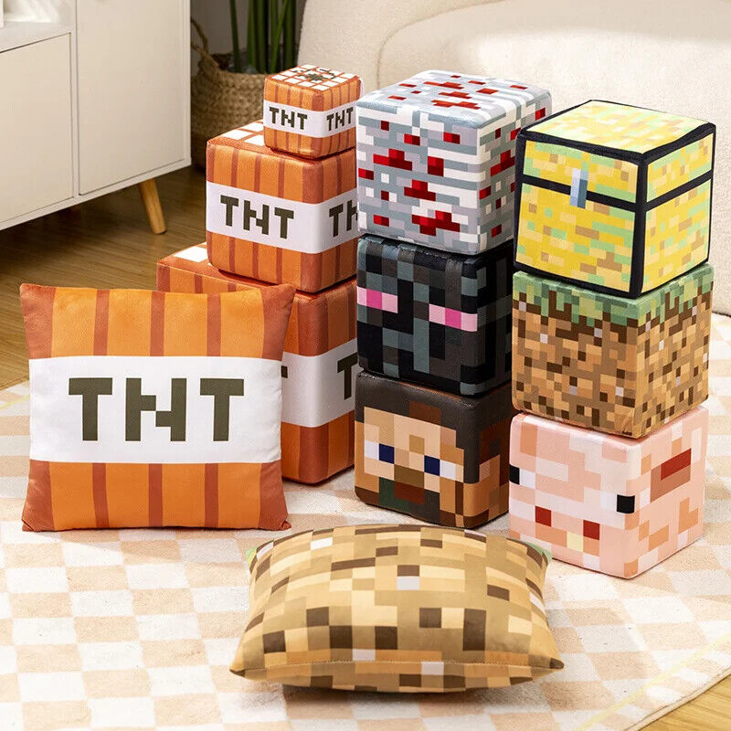 Minekraft Kissen weiche Plüschkissen Mine&Craft Design Geschenk Weiches Kissen