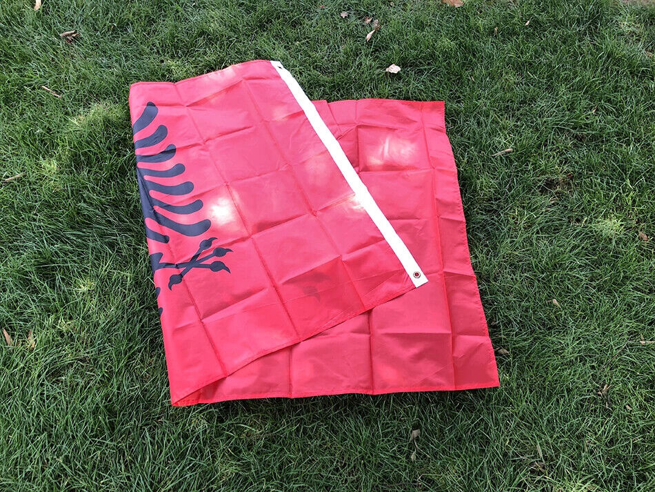 HABO Albanien Flagge 90 x 150 cm Fahne Shqipëria Rot Doppelkopf Adler Albaner 