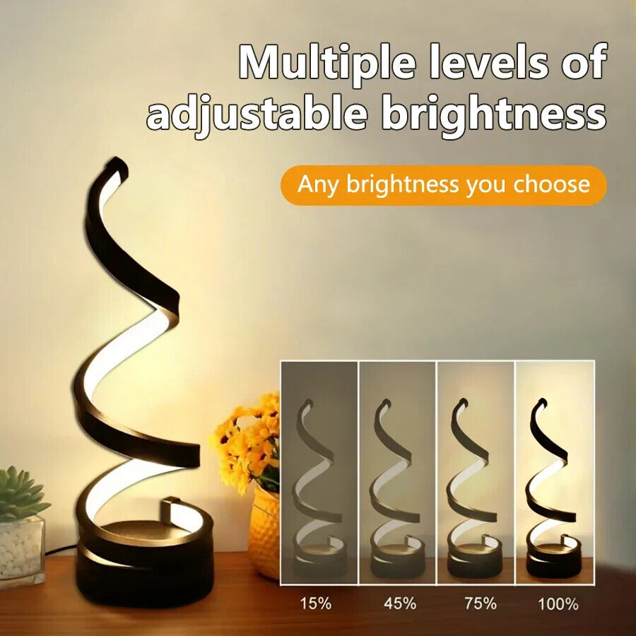 Schreibtischlampe LED Nachtlicht Spirale Modern klassisch Design hell dimmbar
