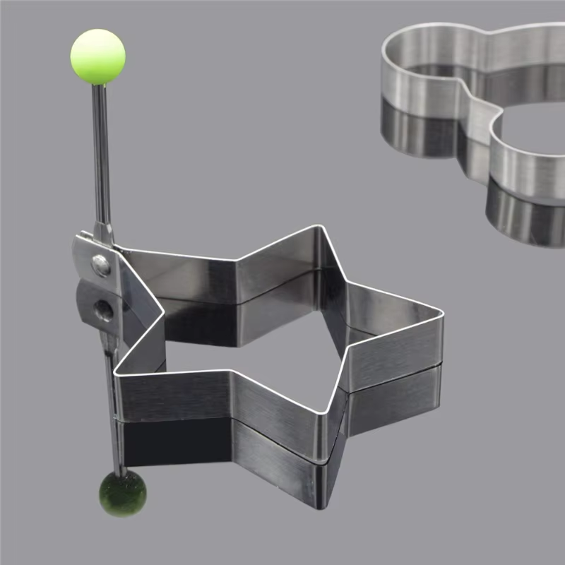 HABO Edelstahl Eierform-Ringe – Rund, Herz, Blume Stern für Kreative Eierspeisen