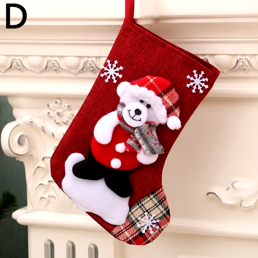 HABO Weihnachts Strümpfe Socken Santa Schneemann Weihnachten Christbaum Dekor 