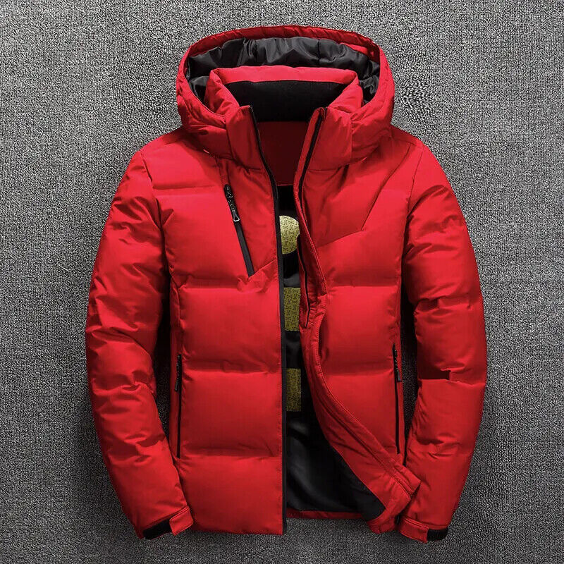 HABO Winterjacke Parka Mantel Männer dick Mit Kapuze Daunen Jacke Casual 