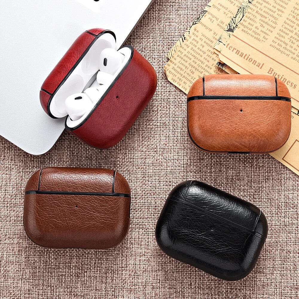 HABO Airpods Schutzhülle Kunstleder Case für Airpods Business Abdeckung 