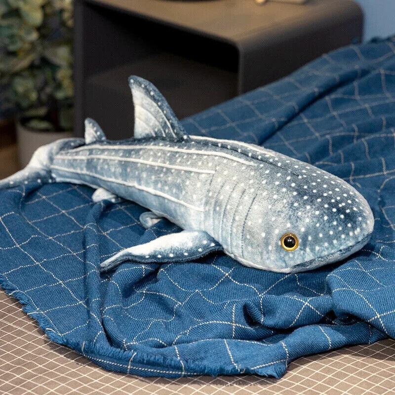 HABO 60Cm Walhai Plüschtier Kuscheltier Riesig Meer Hai Wal Geschenk Kinder Blau