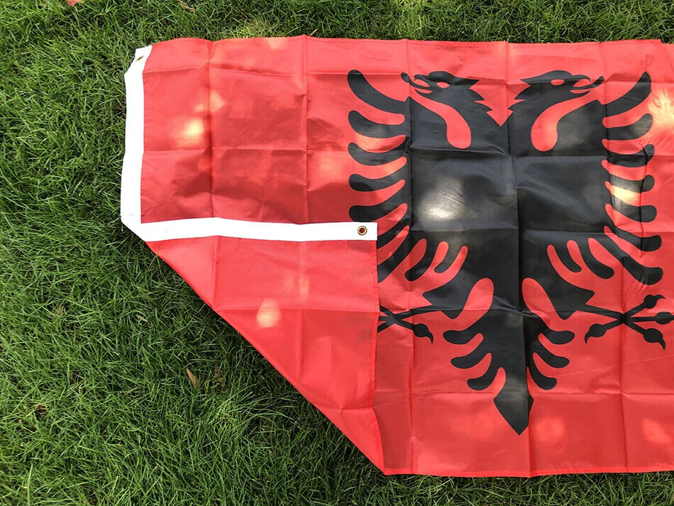 HABO Albanien Flagge 90 x 150 cm Fahne Shqipëria Rot Doppelkopf Adler Albaner 