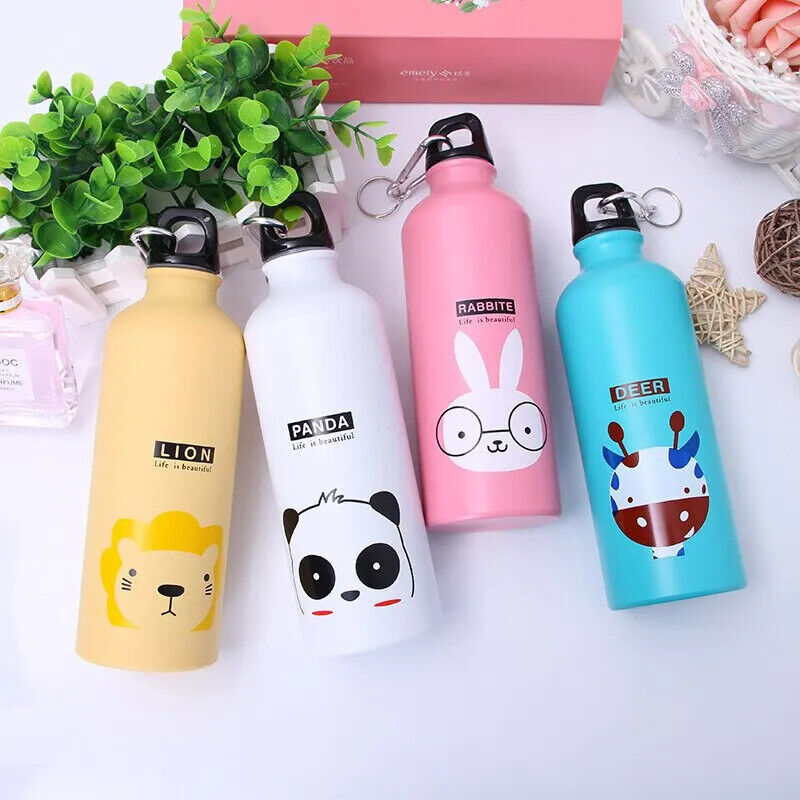 Wasserflasche aus Aluminium mit niedlichem Tier Design für Kinder 500Ml Schule