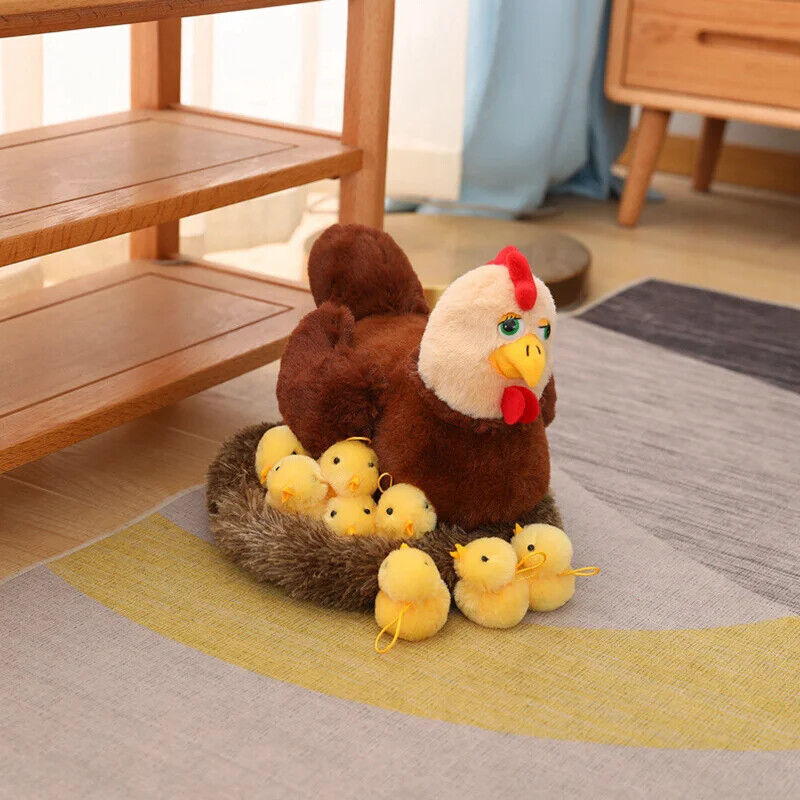 Plüsch Spielzeug Schwan/Huhn Mutter Lebensechte Tiere 