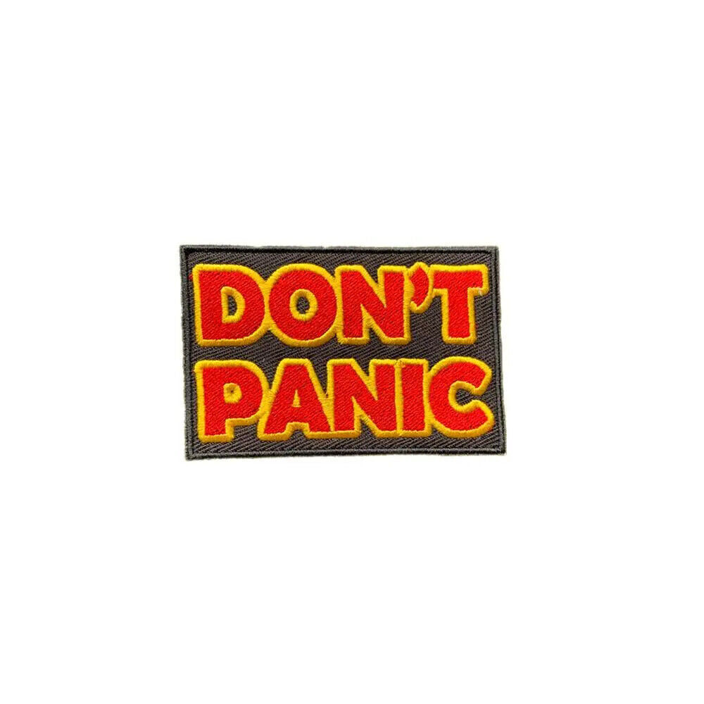 Don't  Panic Aufkleber Patchwork Gestickt für Tshirts Klamotten DIY Aufnäher