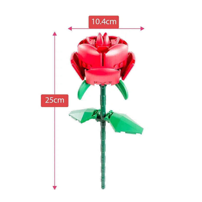 HABO Blumenstrauß Bausteine Set DIY Blumen Geschenk Valentinstag Frauen Mädchen