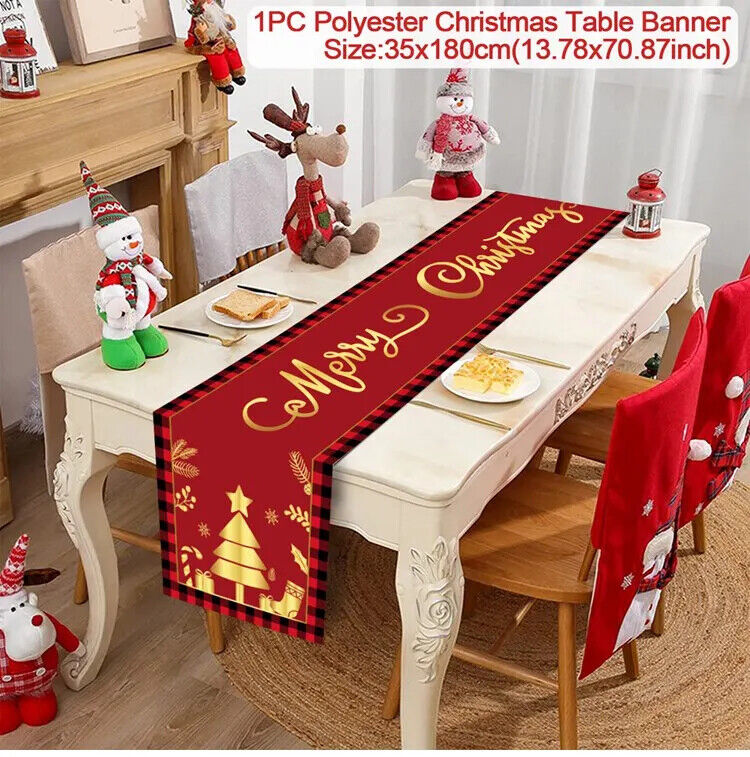 Tischdecke Weihnachten Tisch Läufer Dekoration Christmas Tischbezug Tischdeko