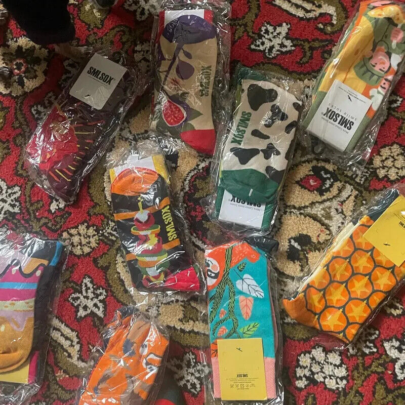 HABO 1 Paar Lustige Socken Ketchup Pommes Eis Noten Pilze Geschenk Mann Frauen