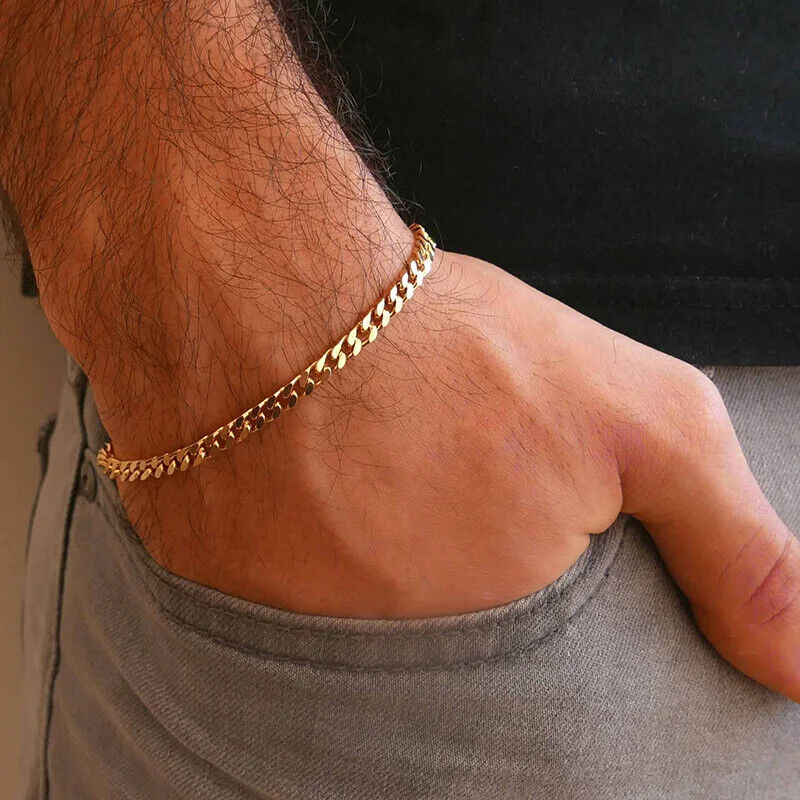 HABO 3–11 Mm Gold / Silber Armband Herren Casual Dick Kette Edelstahl Geschenk
