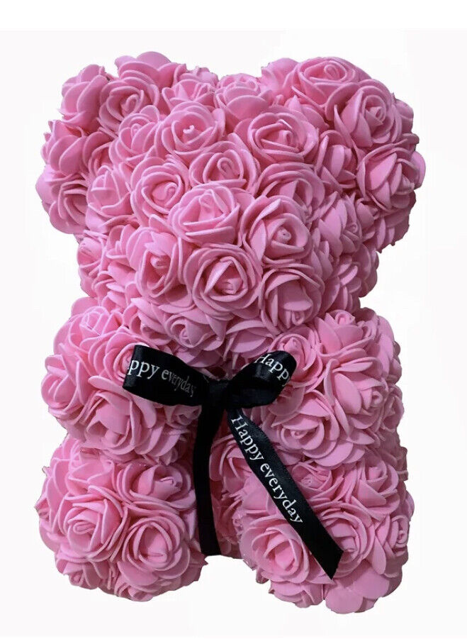 Rosen Teddybär Blumen / Valenstinstag Geschenk Freundin Freund Rot/Rosa/Blau/Wei