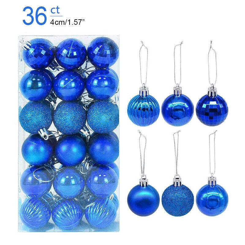 Weihnachtskugeln Weihnachtbaum Kugeln Dekoration für Christbaum Bunt Gold Silber