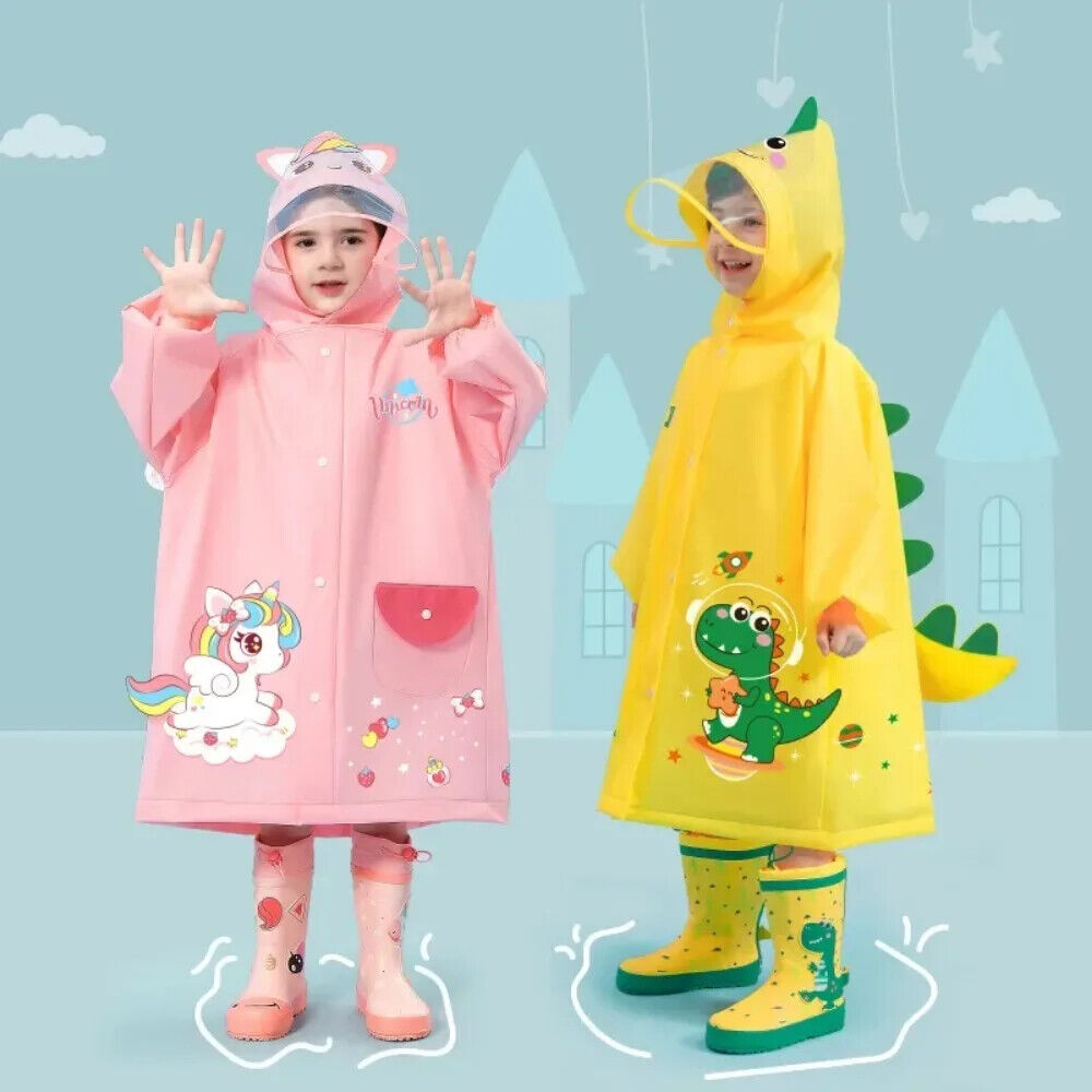 Regenmantel für Kinder süßes Design Wasserdicht Kindergarten Outdoor Dinosaurier