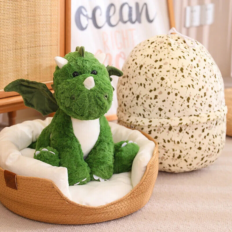 HABO Plüschtier Dinosaurier Drache Schlüpfen Aus Ei Kuscheltier Plüschtier Kinde