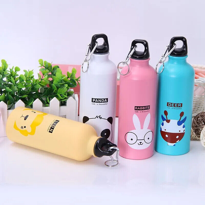 Wasserflasche aus Aluminium mit niedlichem Tier Design für Kinder 500Ml Schule