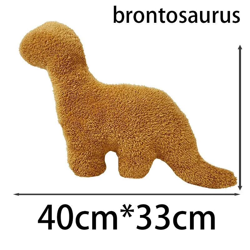 Dino Nugget Kissen Plüsch Kinder Dinosaurier Geschenk Tyrannosaurus Braun