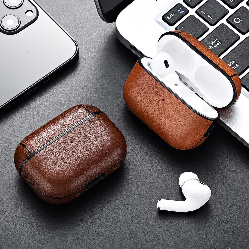 HABO Airpods Schutzhülle Kunstleder Case für Airpods Business Abdeckung 