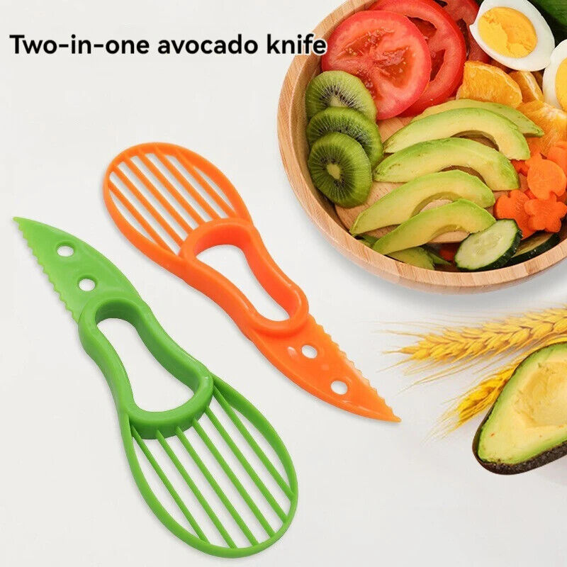 HABO 3-in-1 Avocado Slicer Cutter und Zellstoff Separator für Obst und Gemüse