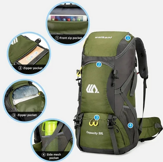Rucksack 50L 50 Liter Reiserucksack Wanderrucksack leicht bequem Outoor