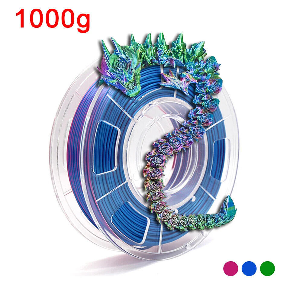 3D Drucker Filament PLA 1,75 Mm dreifarbig Filament Kunststoffmaterial Glänzend