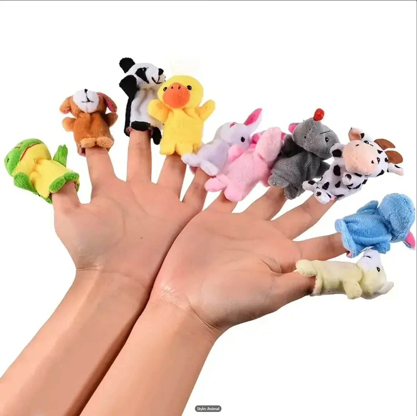 HABO 10 Stück Cartoon-Fingerpuppen – Plüschtiere für Bildung und Geschichtenzeit