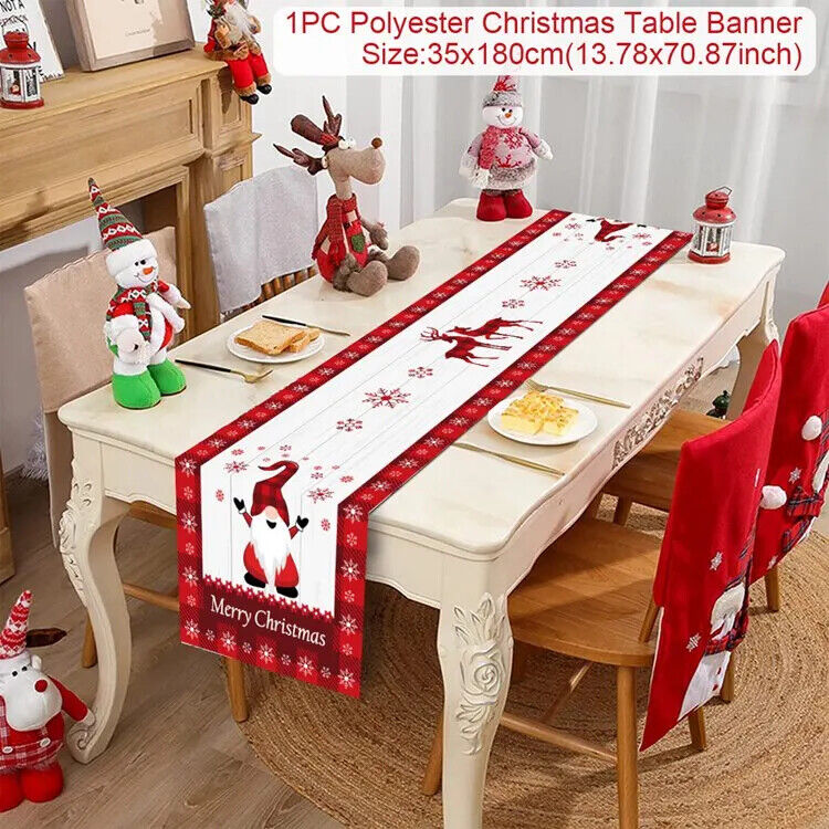 Tischdecke Weihnachten Tisch Läufer Dekoration Christmas Tischbezug Tischdeko