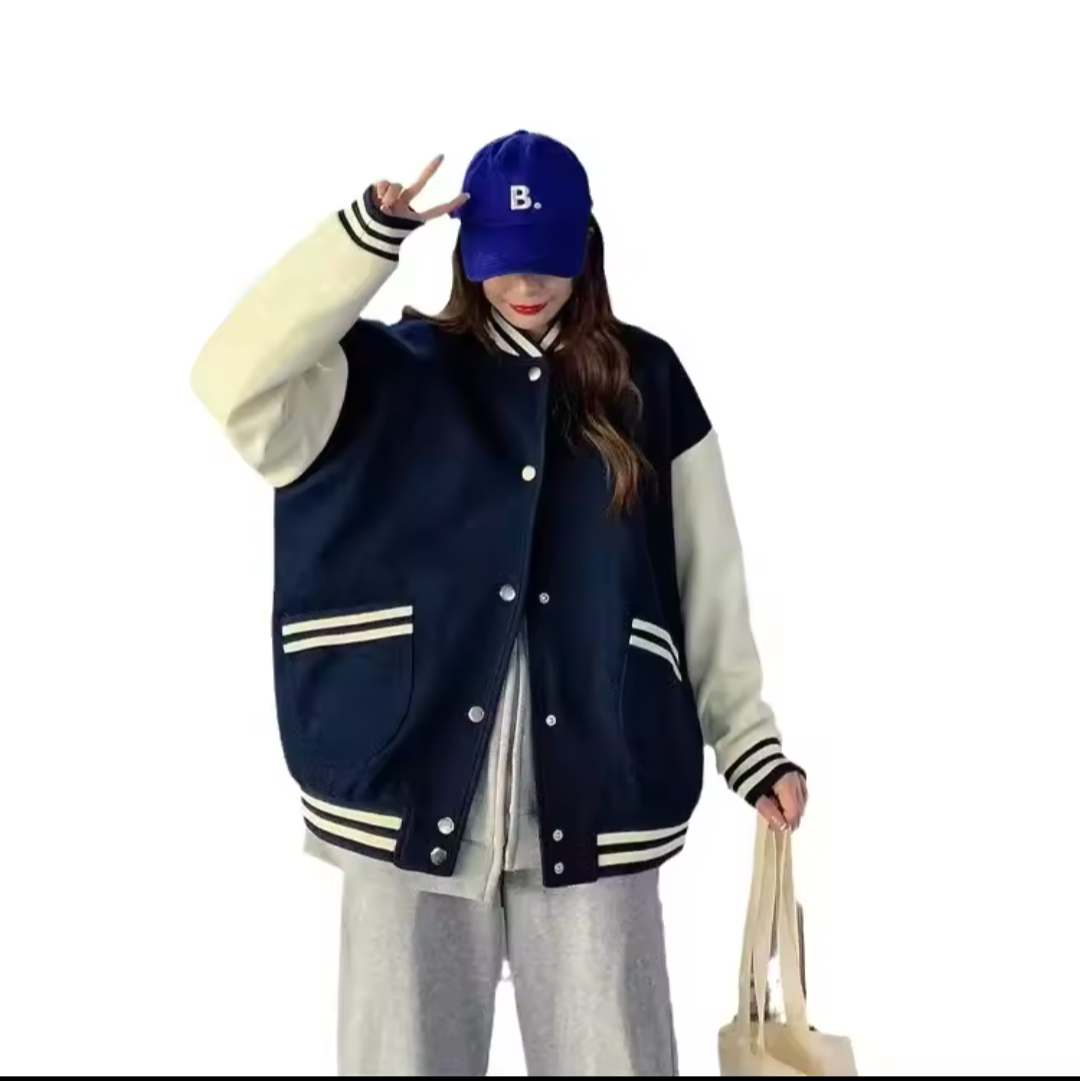 Vintage American Style Jacke Baseball Highschool Jacke Übergangszeit korean vers